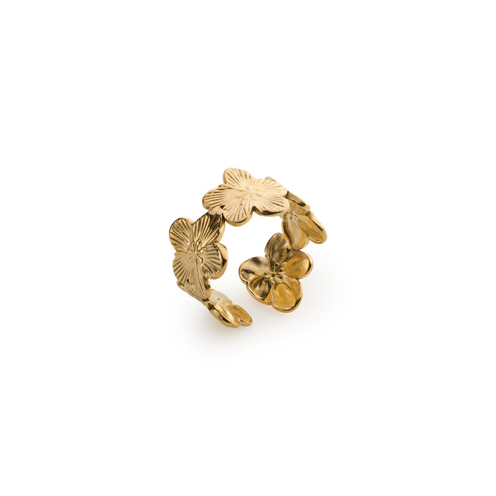 Ruta - Flower Adjustable Ring Stainless Steel