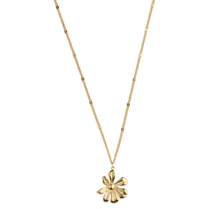 Winry - Irregular Flower Dangling Necklace Stainless Steel