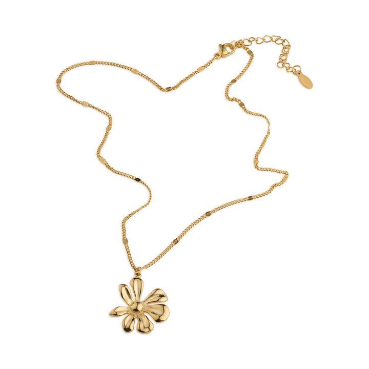 Winry - Irregular Flower Dangling Necklace Stainless Steel