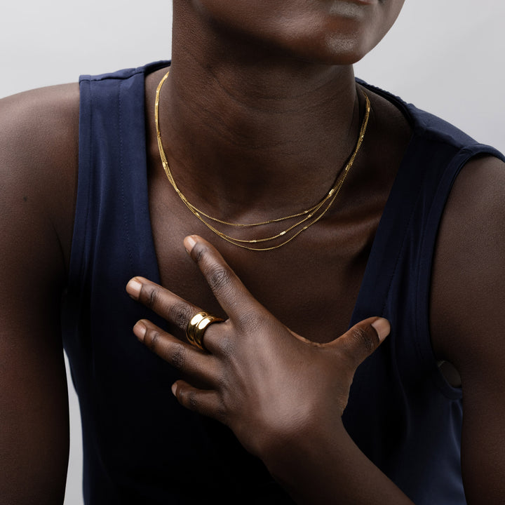 Mika - Moniketjuinen kaulaketju ruostumatonta terästä