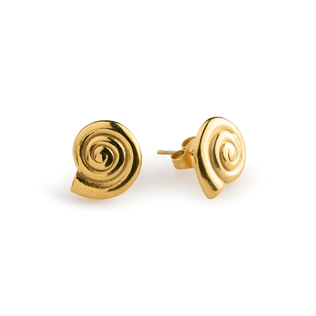 Anne - Shell Stud Earrings Gold Stainless Steel