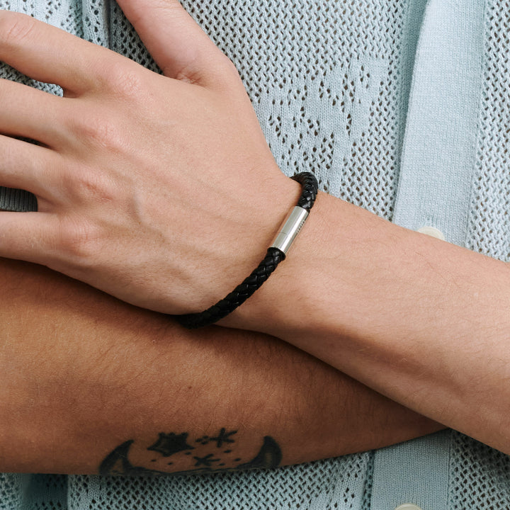 Oliver - Läderarmband Rostfritt Stål