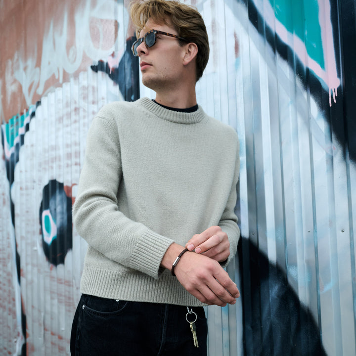 Oliver - Läderarmband Rostfritt Stål