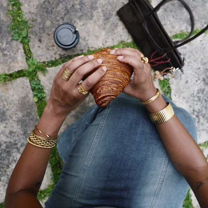 Kylie - Monikerroksinen Sormus Ruostumattomasta Teräksestä