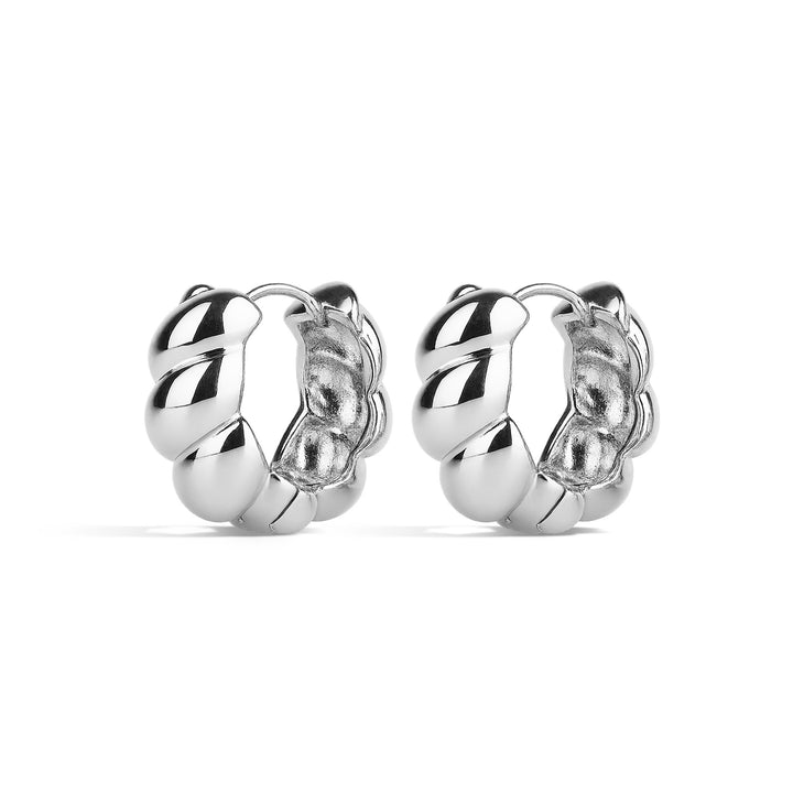 Naia - Croissant Hoop Earrings Stainless Steel