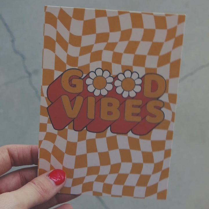 Good Vibes Retro-postikortti