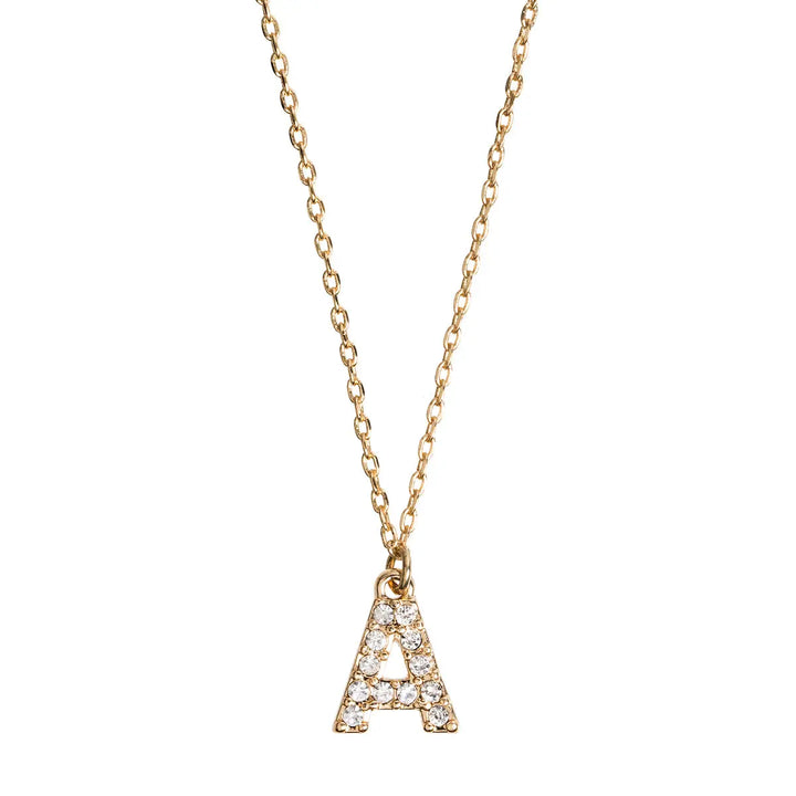 Crystal letter necklace A