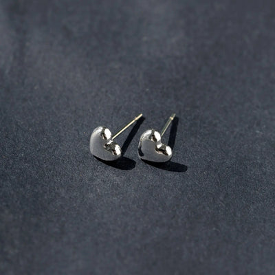 Sofia Heart Stud Earring 6mm ruostumaton teräs