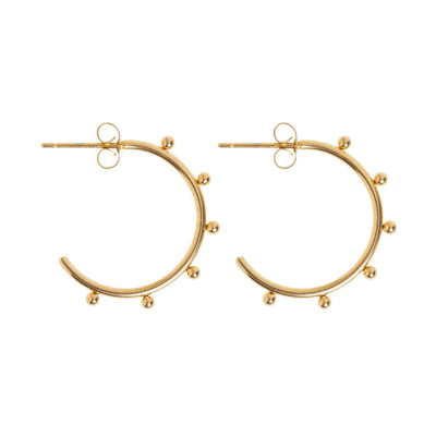 Gabriella - Soft Stud Hoop Earrings Stainless Steel