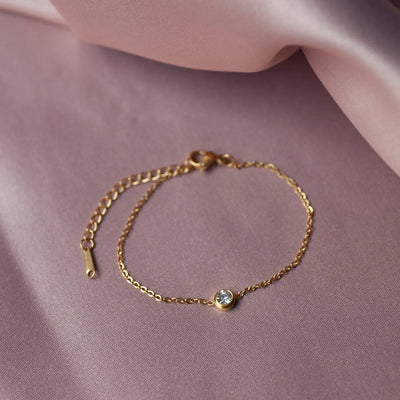 Tora - Crystal Chain Rannekoru ruostumatonta terästä