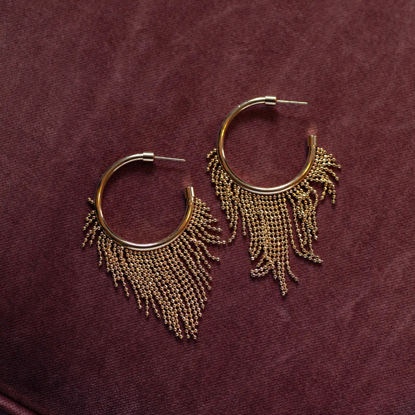 Simona - Multi Chain Hoop -korvakorut