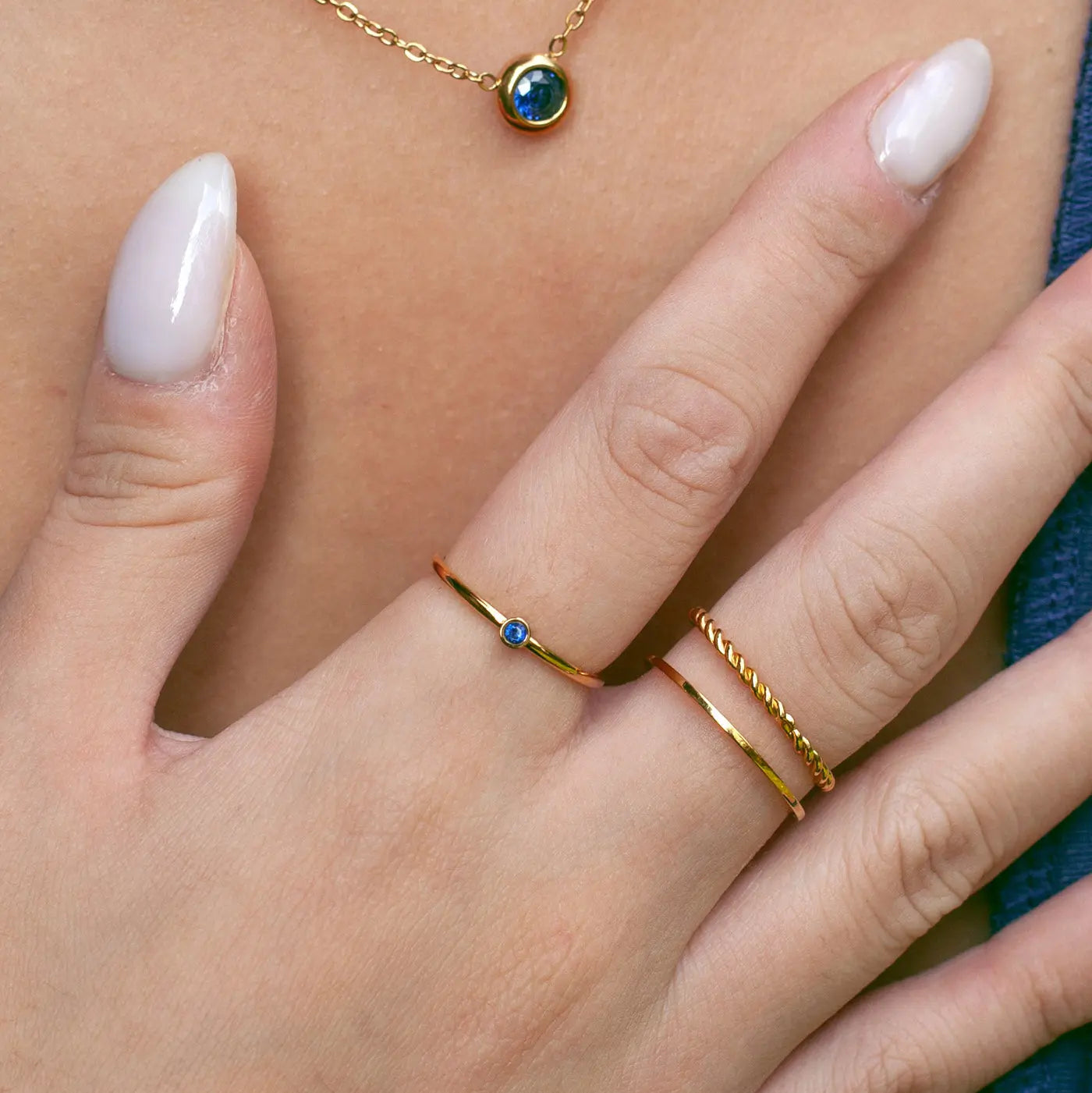 Chakra Crystal Ring ruostumatonta terästä
