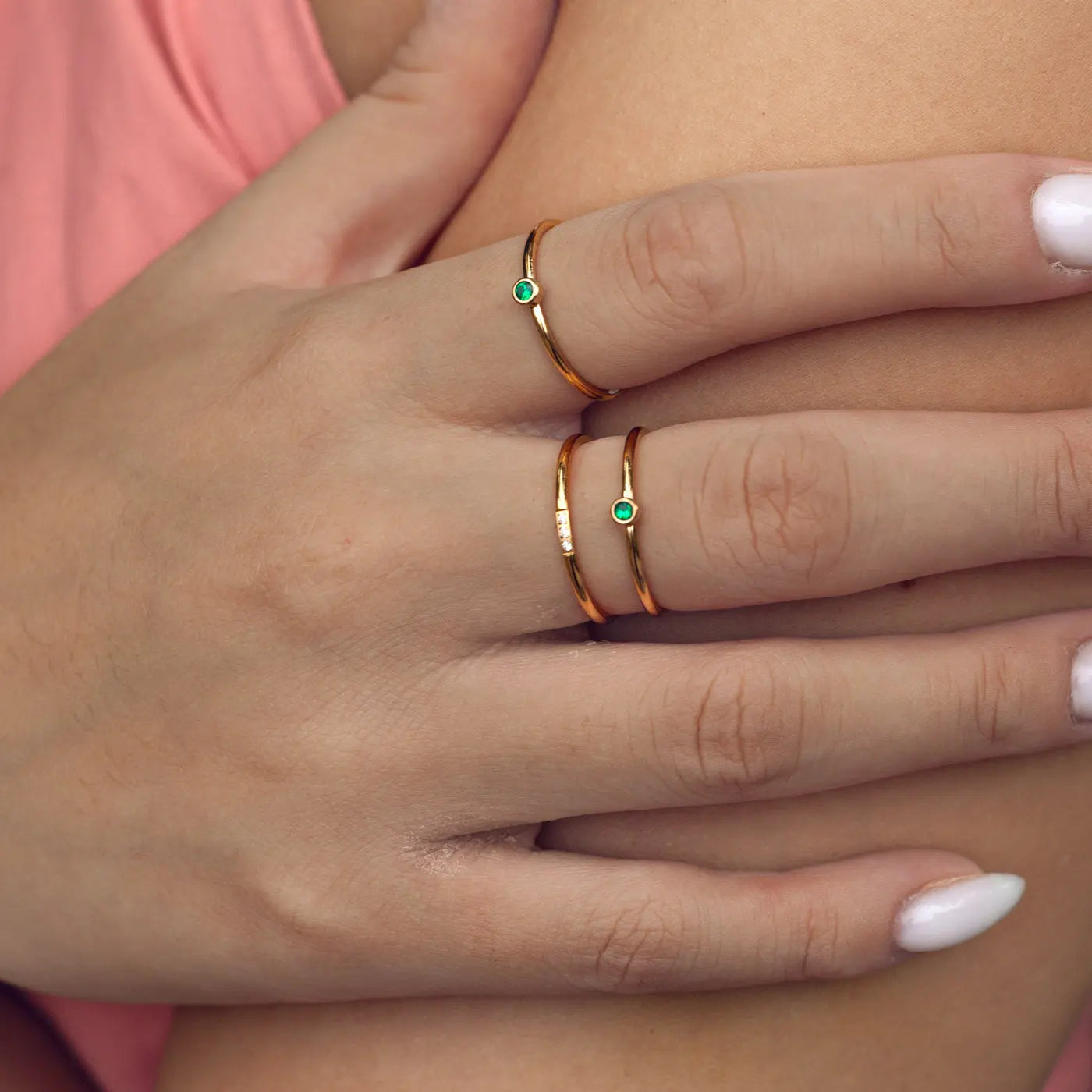 Chakra Crystal Ring ruostumatonta terästä
