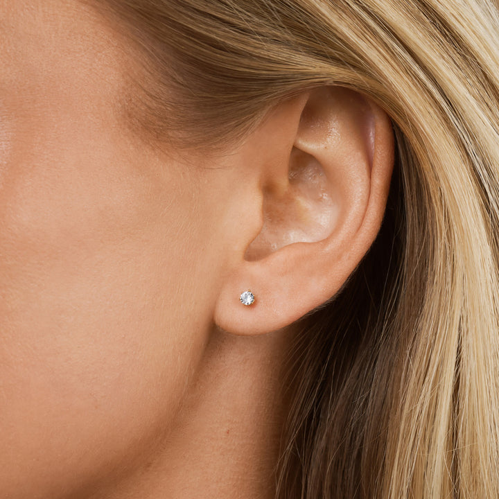 Anaïs - Kristall Studs Örhängen Rostfritt Stål