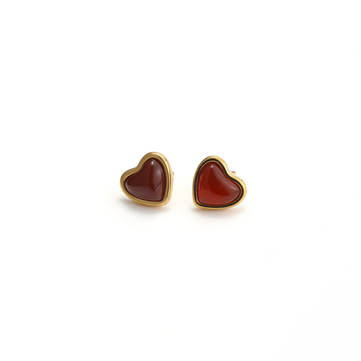 Sonja - Jelly Heart Stud Earrings Stainless Steel