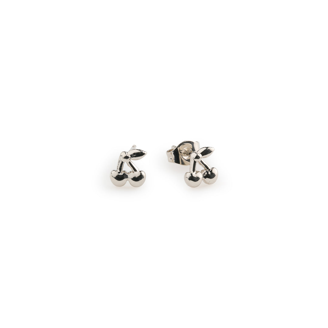 Amour - Studs Örhängen Körsbär Rostfritt Stål