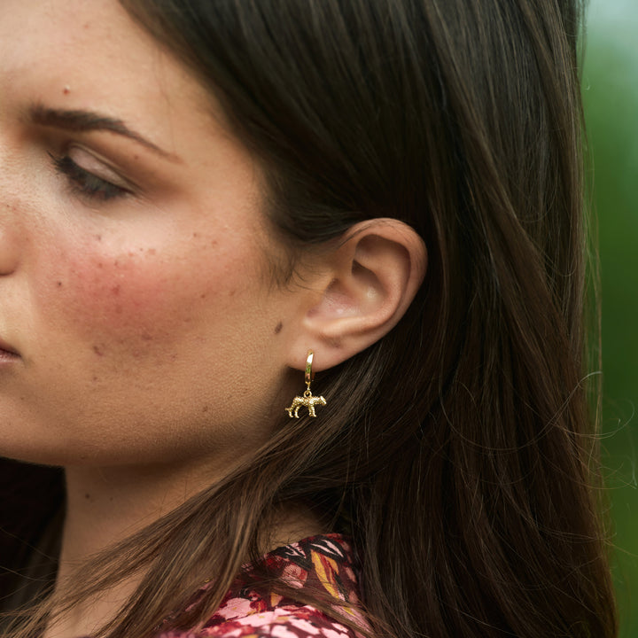 Quinn - Leopard Hoops Örhängen