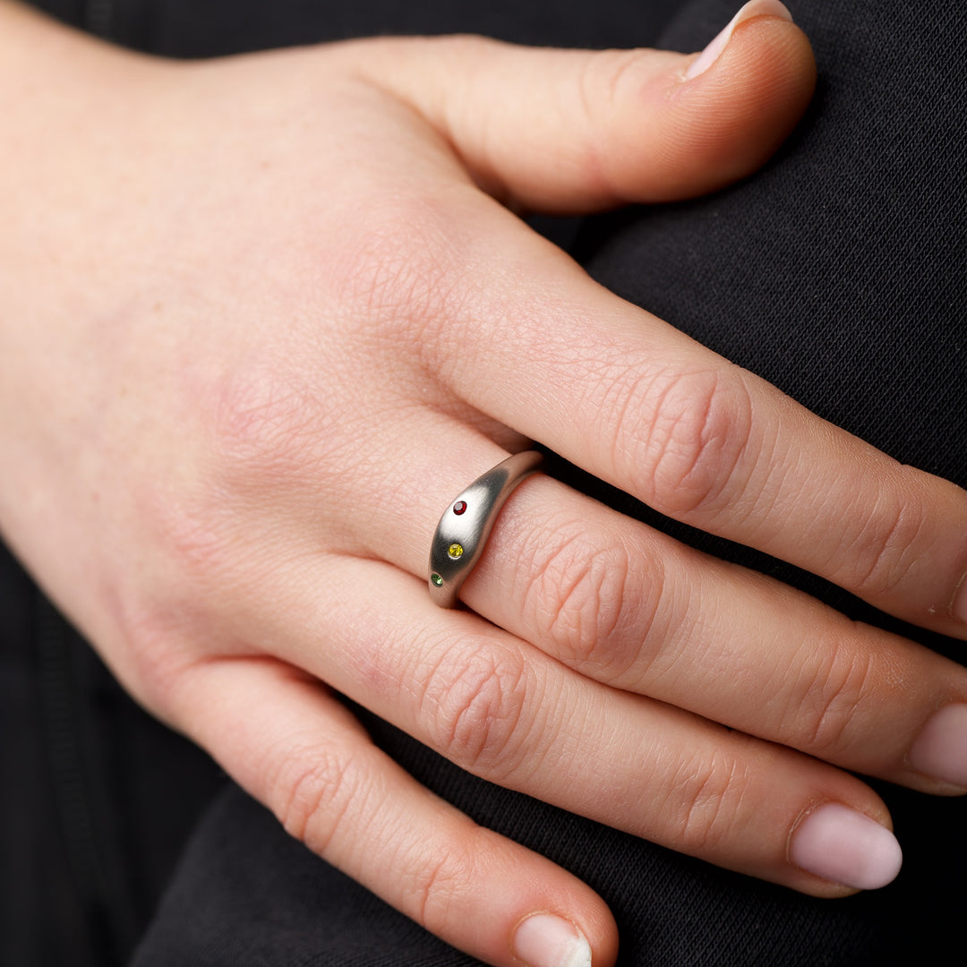 Eline - Crystal Ring Stainless Steel