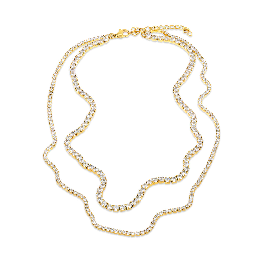 Melina - Halsband Kristall Rostfritt Stål