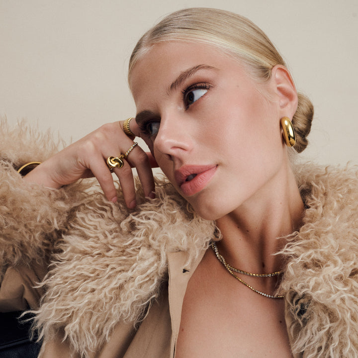 Melina - Halsband Kristall Rostfritt Stål