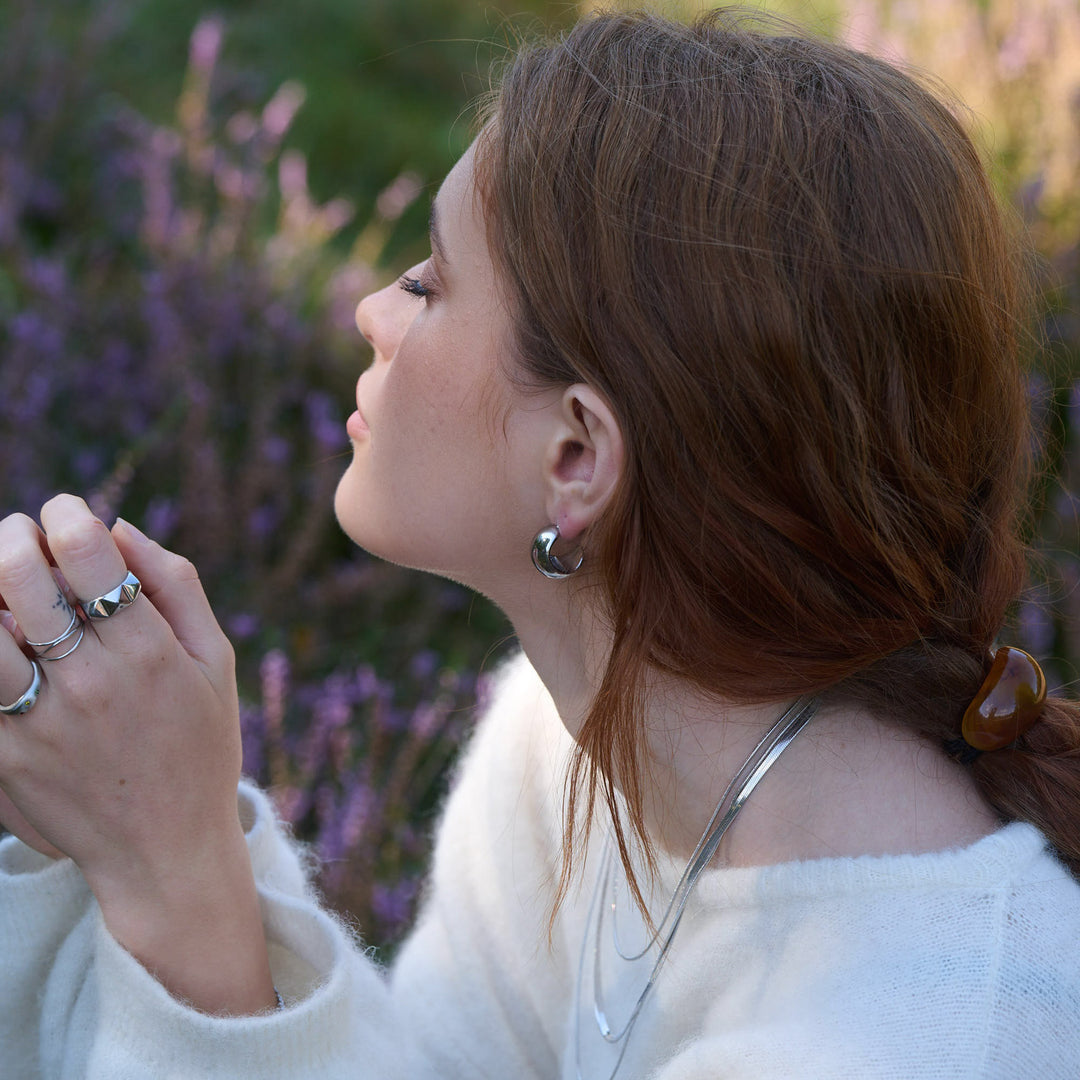 Selena - Chunky nappikorvakorut ruostumattomasta teräksestä