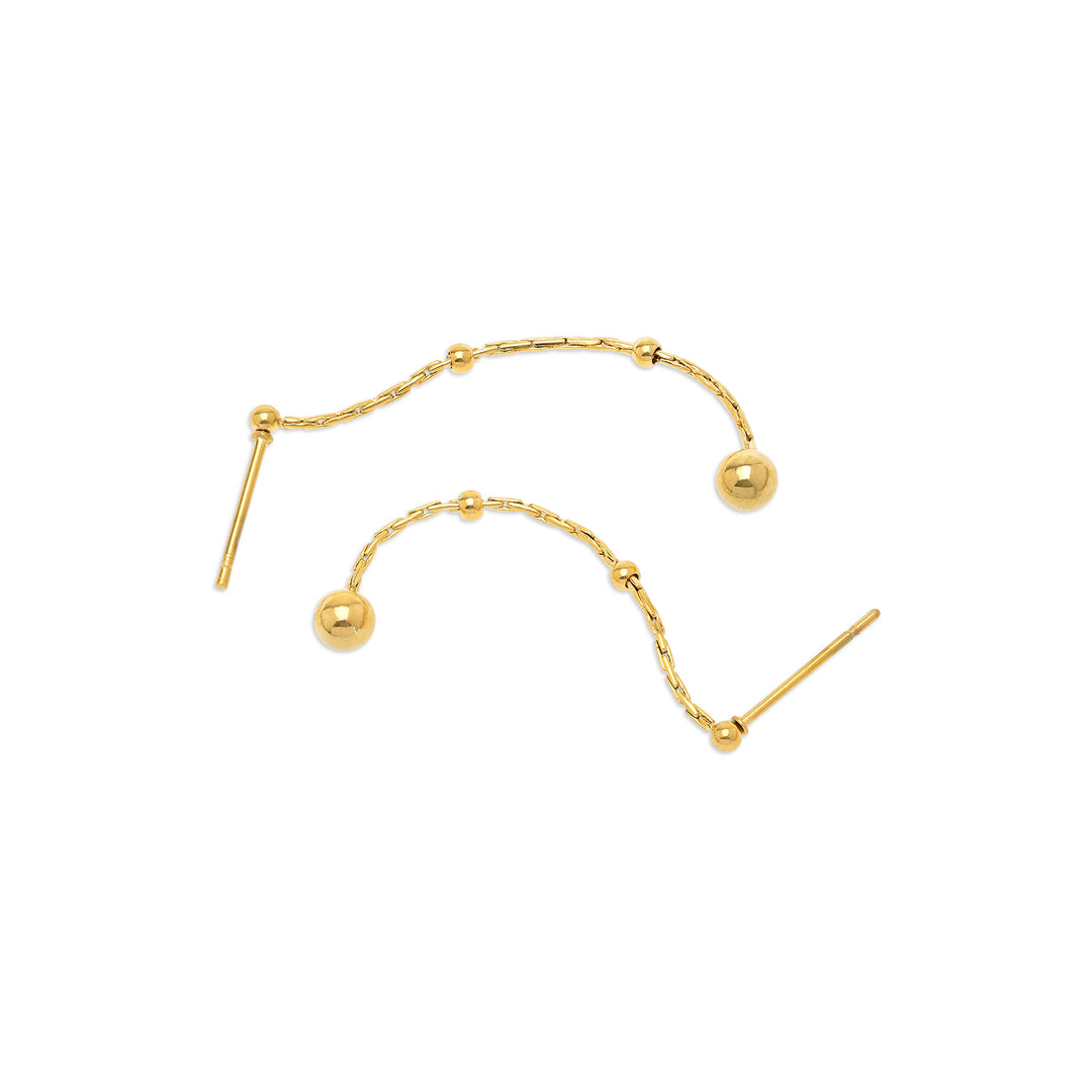 Jina - palloketjukorvakorut ruostumattomasta teräksestä