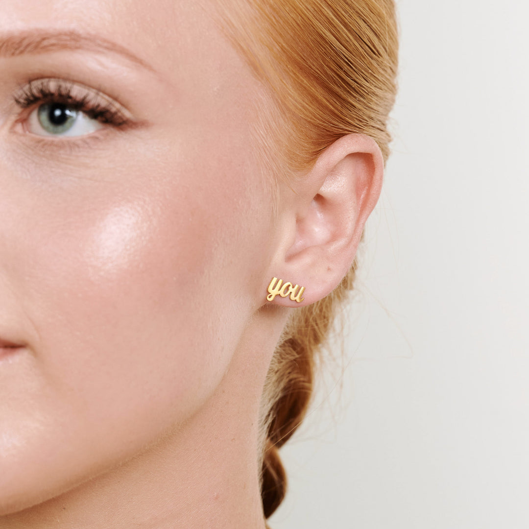 Ina - Love You Studs Örhängen Rostfritt Stål