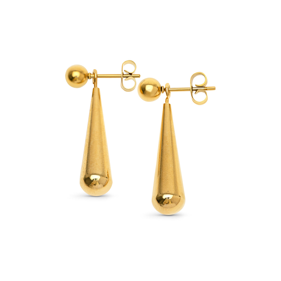 Alida - Pisaranmalliset nappikorvakorut ruostumattomasta teräksestä