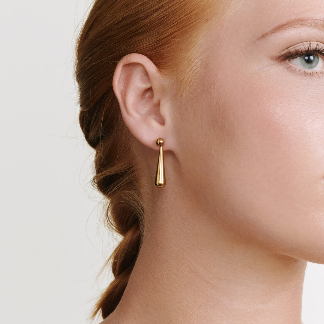 Alida - Pisaranmalliset nappikorvakorut ruostumattomasta teräksestä