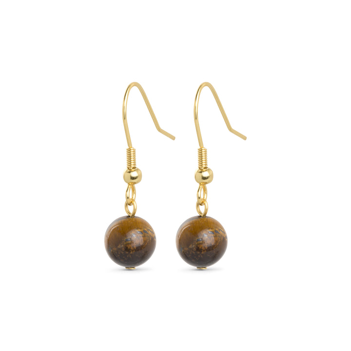 Birgit - Tiger Eye Earrings Stainless Steel