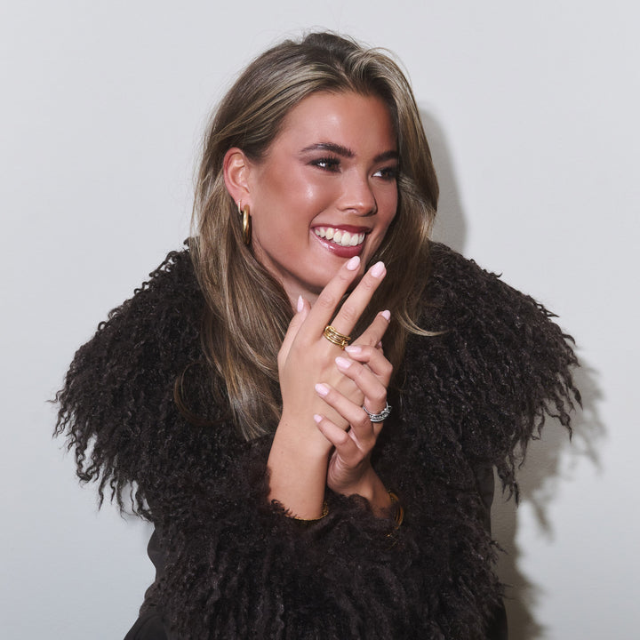 Ethel - Pinottu Sormus Kristalli Ruostumaton Teräs