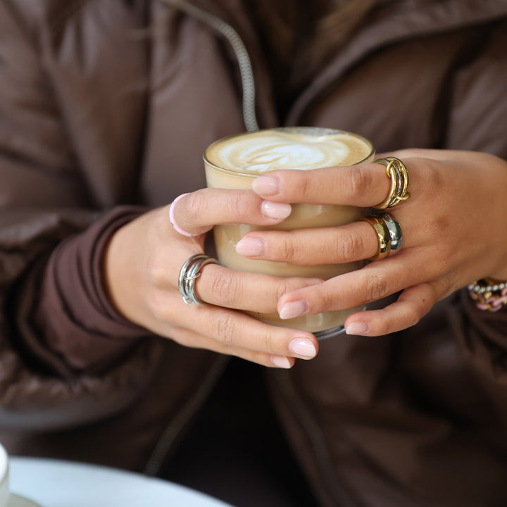 Irene - Pinottu Sormus Tyylikäs Ruostumaton Teräs