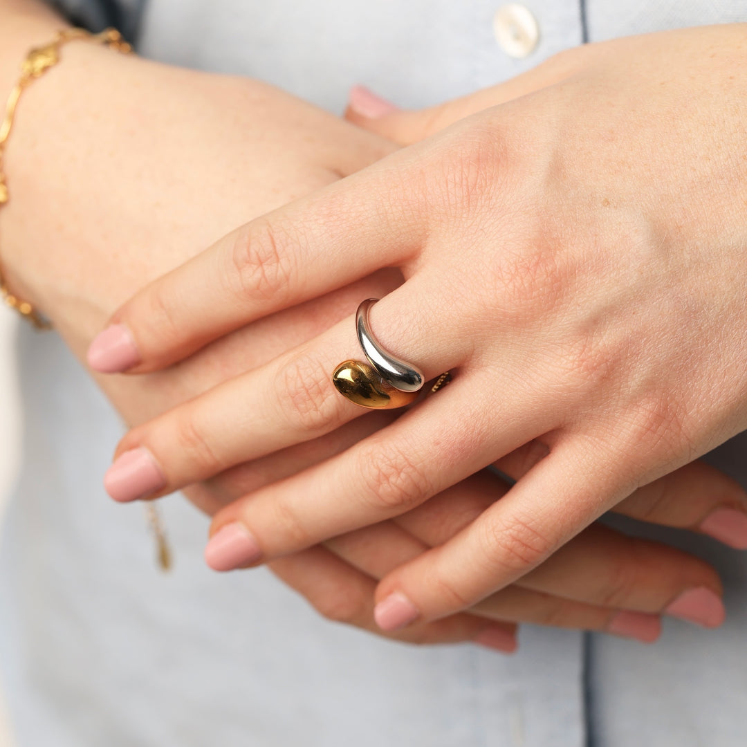 Ava - Mixed Metal Ring Stainless Steel