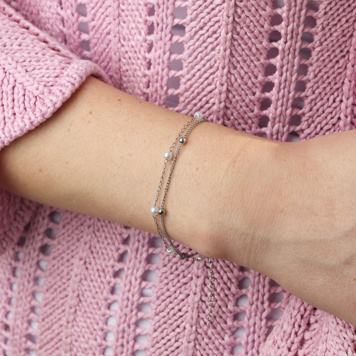 Lo - kerroksellinen ketjurannekoru ruostumattomasta teräksestä