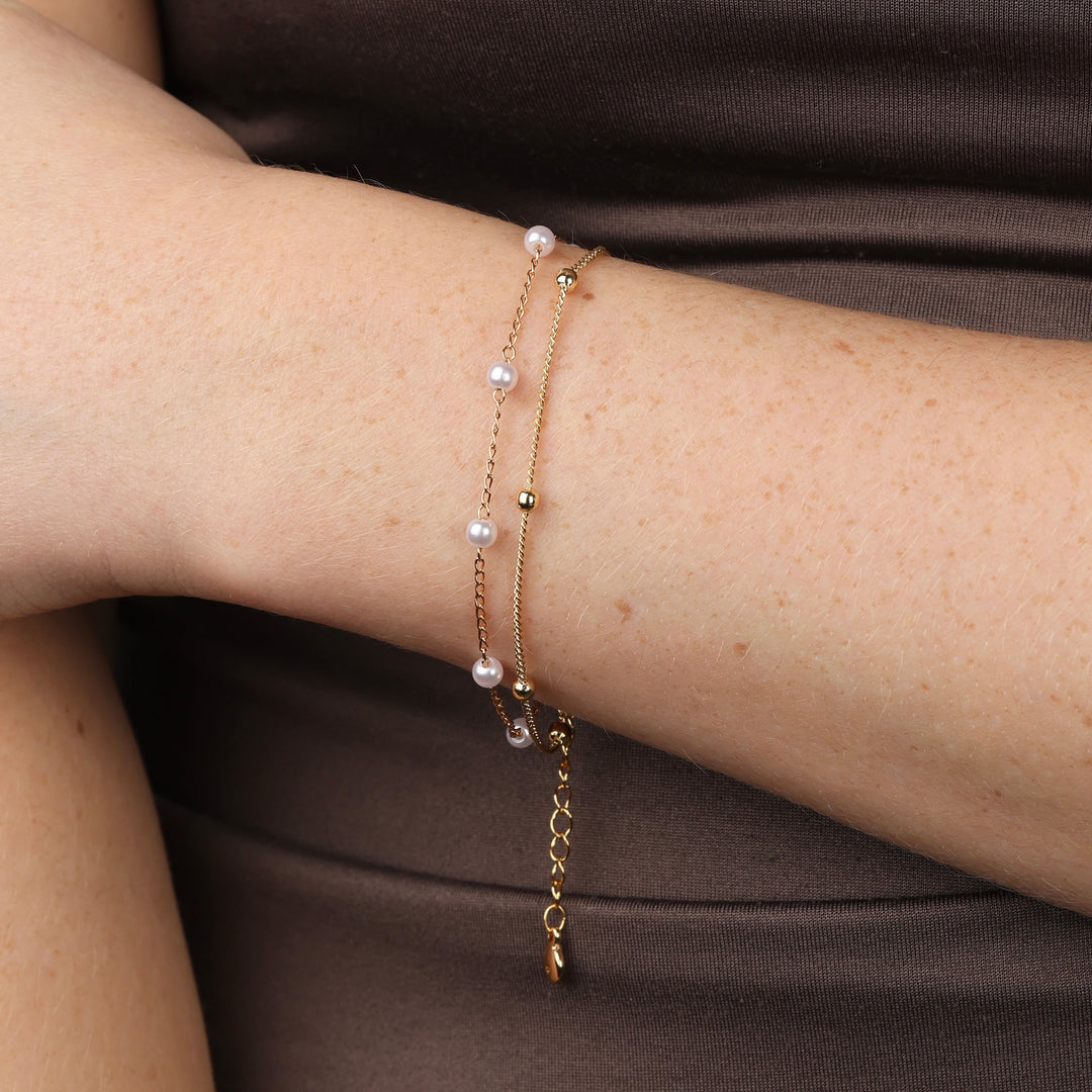 Lo - kerroksellinen ketjurannekoru ruostumattomasta teräksestä