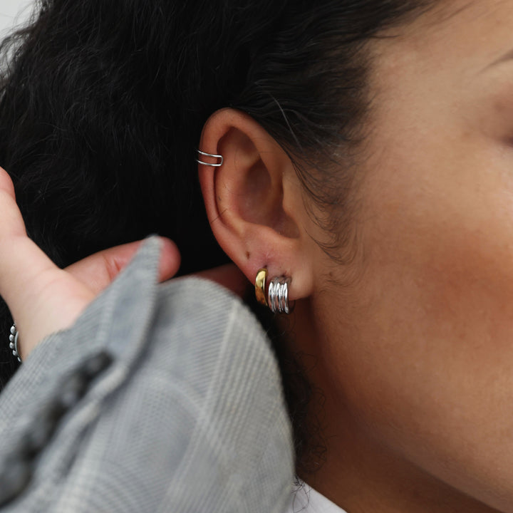 Adela - Tyylikkäät renkaankorvakorut ruostumattomasta teräksestä