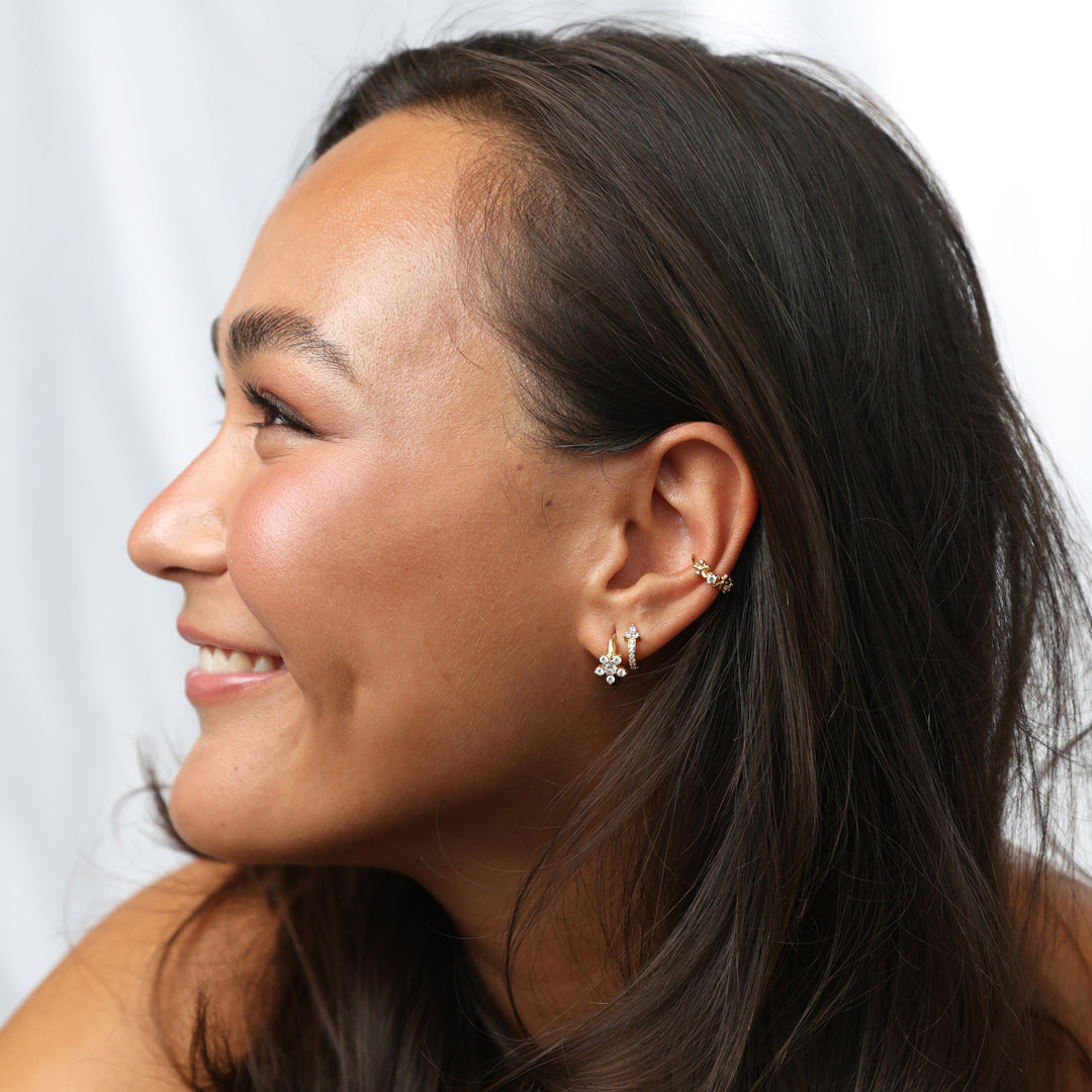 Georgie - Kukka Ear Cuff ruostumattomasta teräksestä