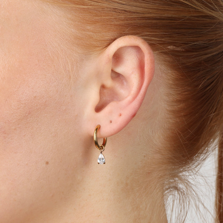 Elle - Kristallirenkaat korvakorut ruostumattomasta teräksestä