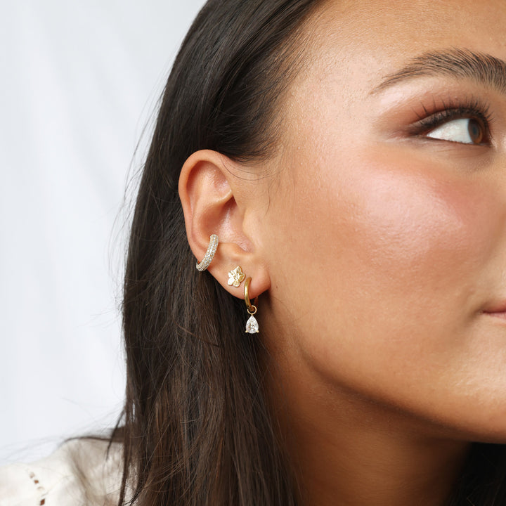 Elle - Kristallirenkaat korvakorut ruostumattomasta teräksestä