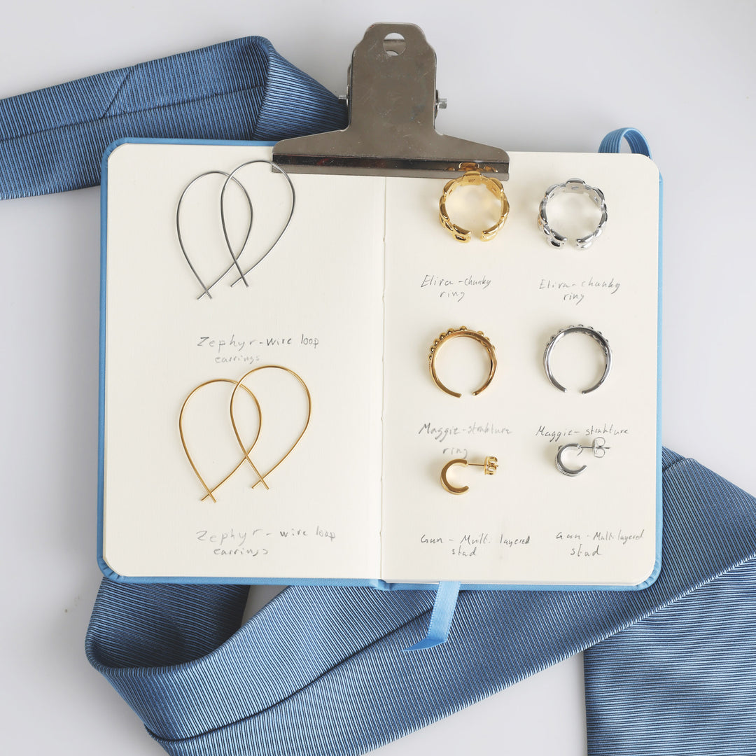 Zephyr - Langallinen lenkkikorvakorut ruostumattomasta teräksestä