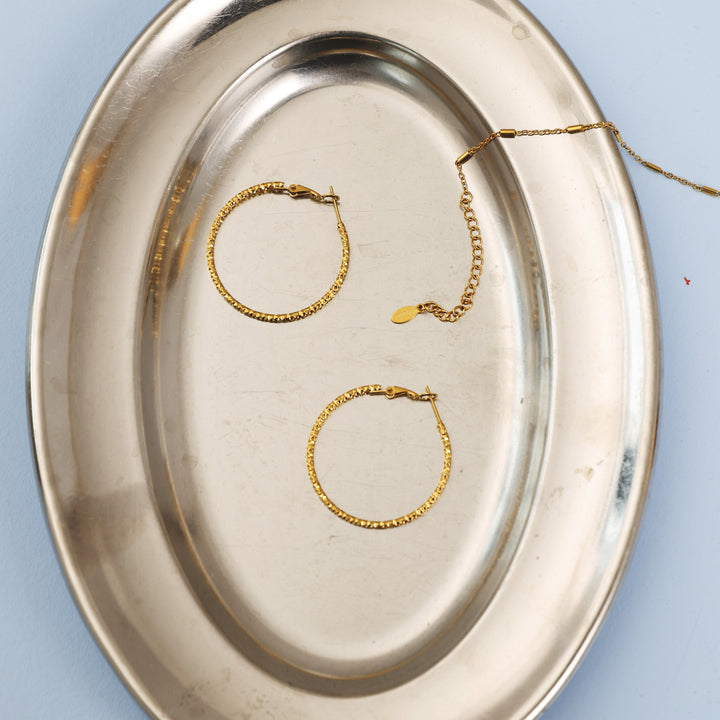 Sansa - Luomulaatuiset renkaat korvakorut ruostumattomasta teräksestä