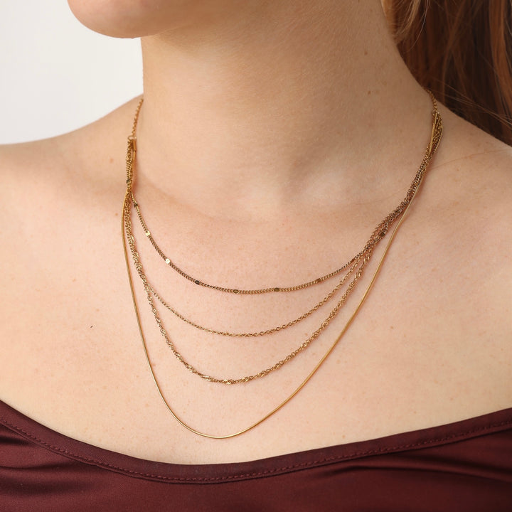 Abida - Multi Chain Necklace Stainless Steel