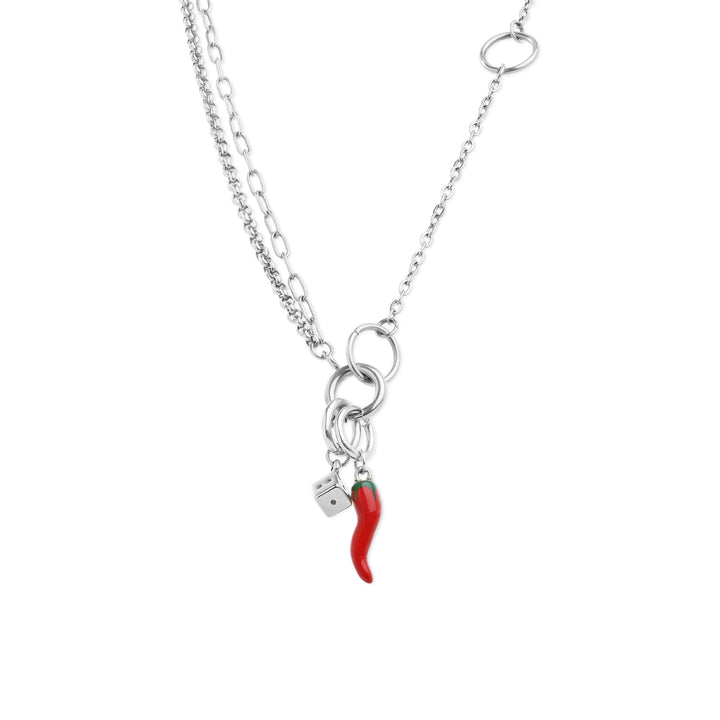 Onyx - Layered Halsband Rostfritt Stål