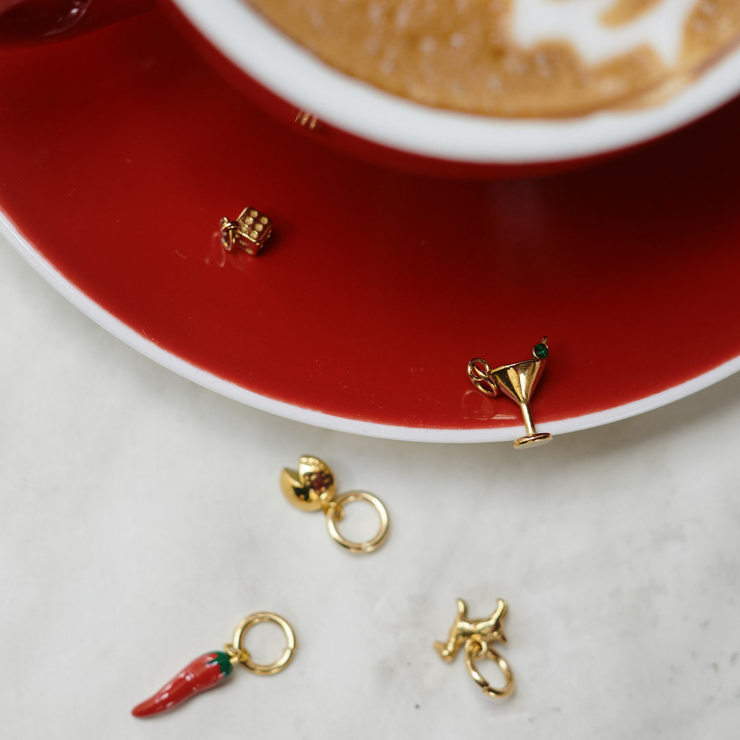 Minoo - Fortune Cookie Charm Stainless Steel