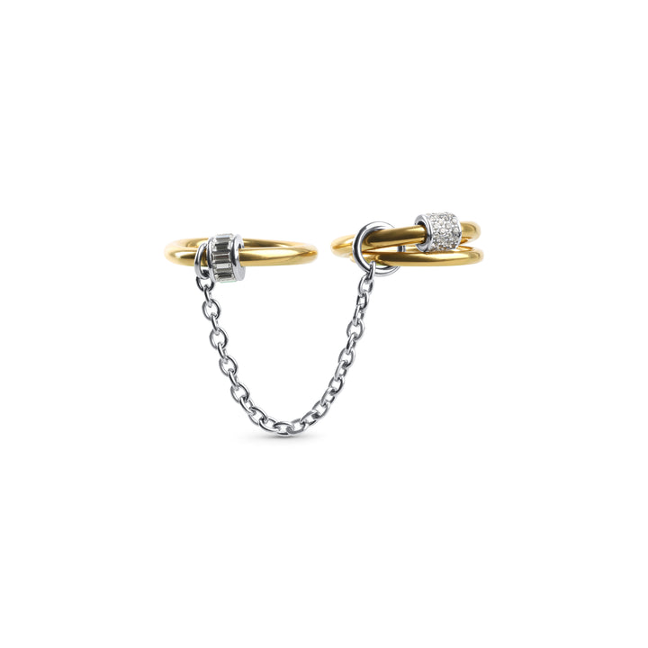 Inez - Statement Ring Trippel Rostfritt Stål