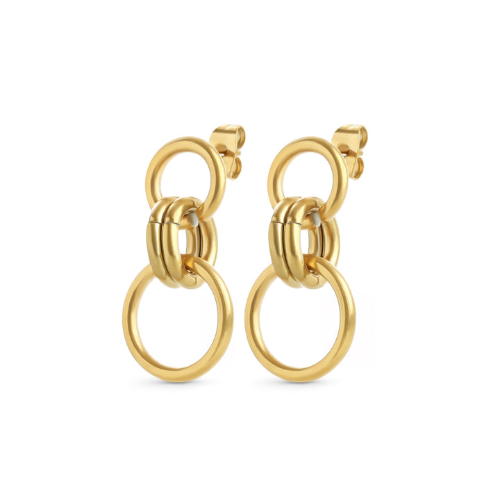 Circe – dubbla hoops i rostfritt stål, guld | Timi of Sweden