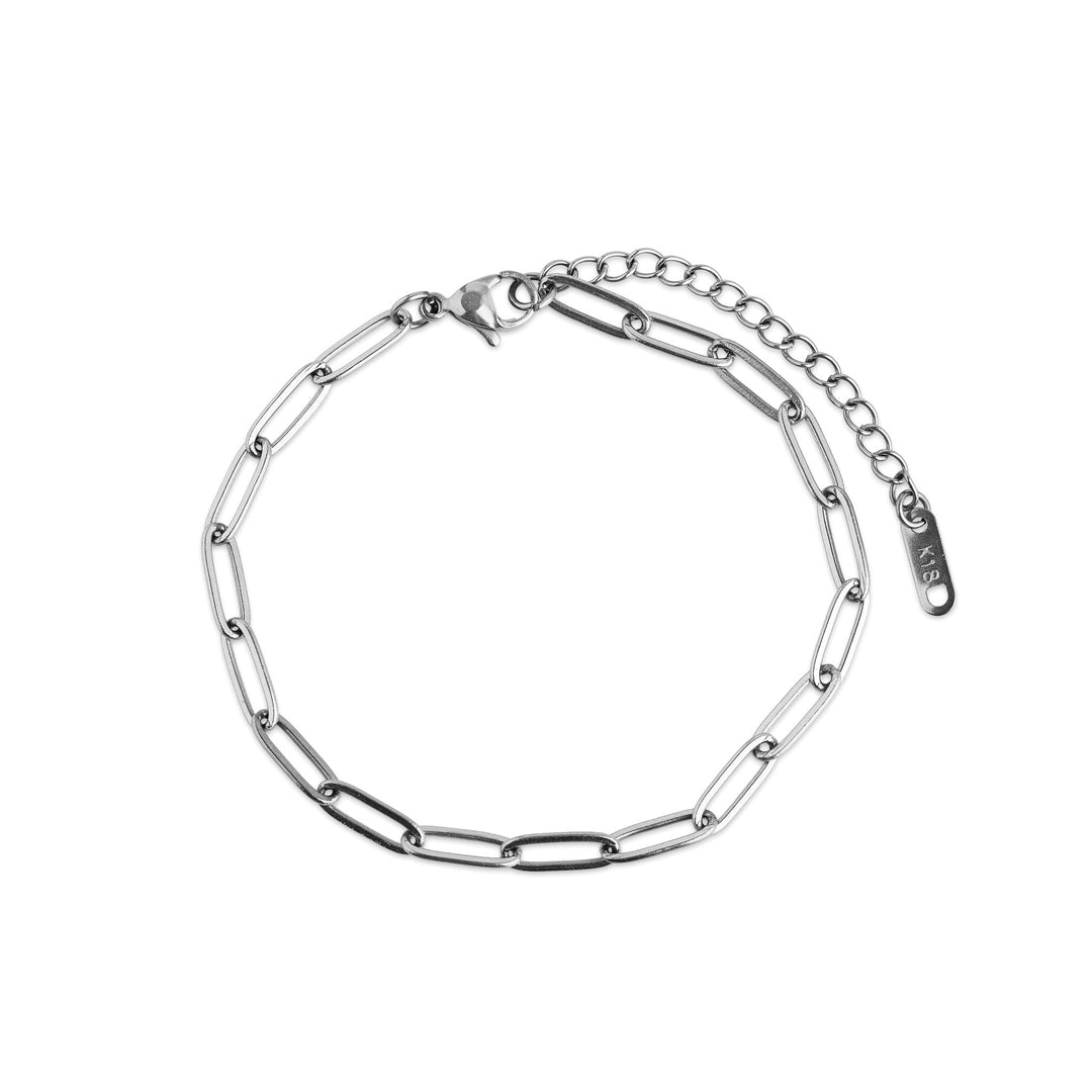 Eira – länkarmband i rostfritt stål, silver | Timi of Sweden