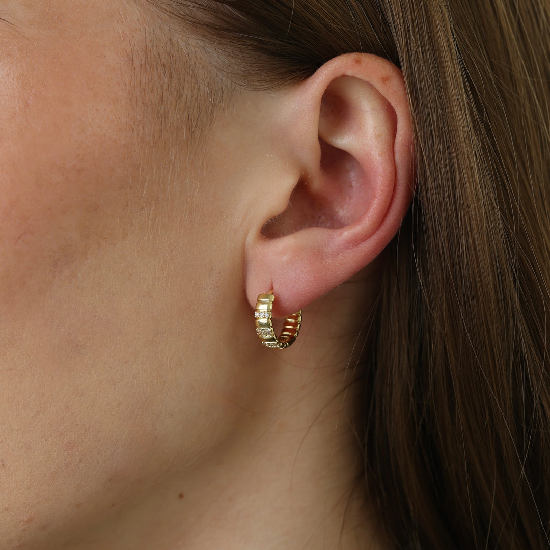 Allyson - Crystal Hoop Earrings