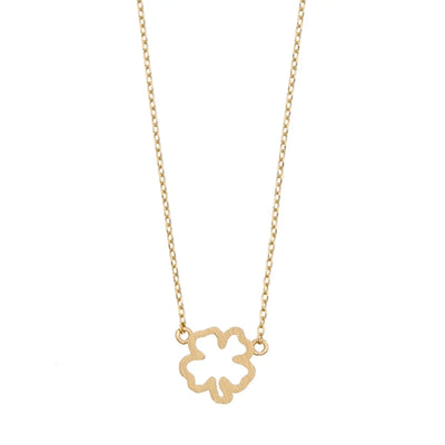 Four Leaf Clover Necklace Gold