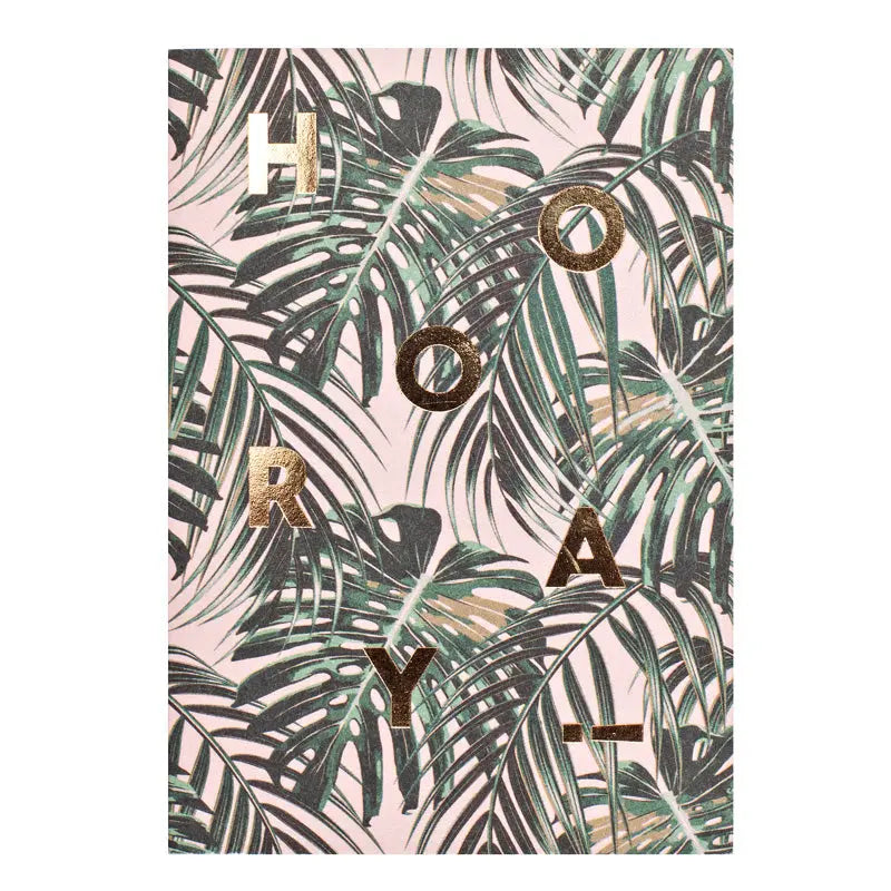 Hooray Palm Leaves Greeting Card